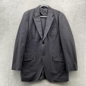 Banana Republic Blazer Mens 42 L Gray Pin Stripe‎ Sport Coat Corpcore Business